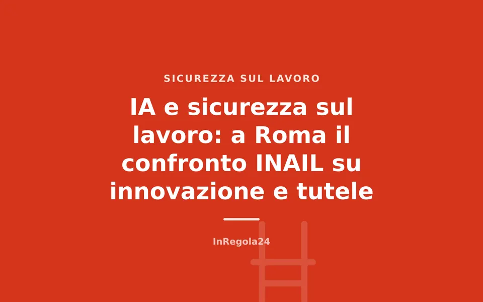 IA e sicurezza sul lavoro: a Roma il confronto INAIL su innovazione e tutele